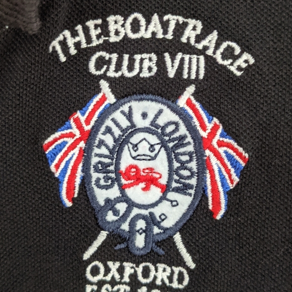 Black collared boat race polo t-shirt - Picture 2 of 3